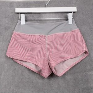 RABBIT Athletic Running Shorts Workout Gym Training Geometric Print Pink Sz XS